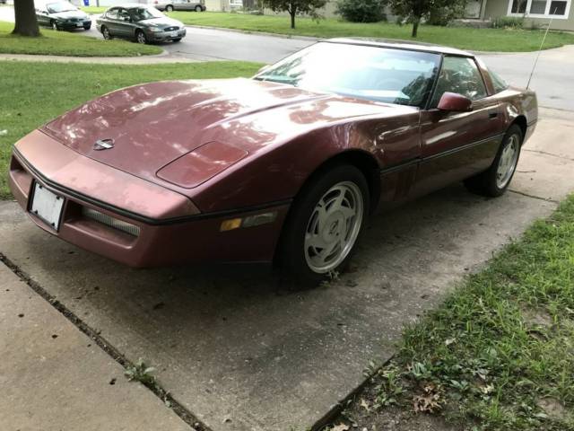1988 Burgundy Chevrolet Corvette Coupe