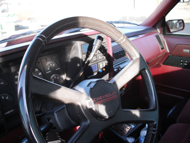 1988 Burgundy Chevrolet Silverado 1500 Standard Cab Pickup