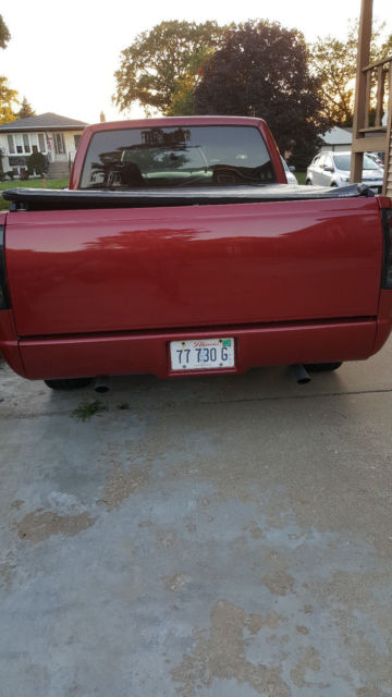 1988 Burgundy Chevrolet Silverado 1500 Standard Cab Pickup