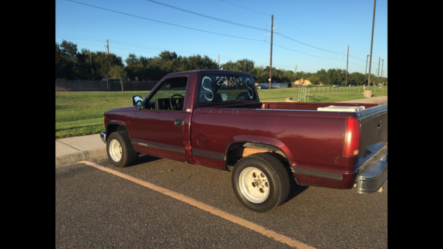 1988 Burgundy Chevrolet Other Pickups Standard Cab Pickup