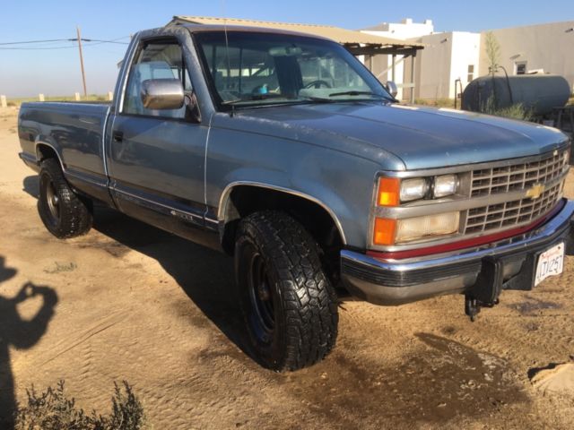 1988 Blue Chevrolet Silverado 1500 2 door 4x4