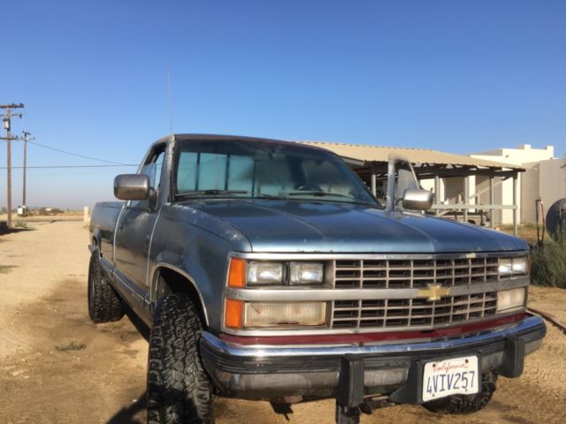 1988 Blue Chevrolet Silverado 1500 2 door 4x4