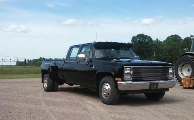 1988 Black Chevrolet Silverado 3500 Crew Cab Pickup