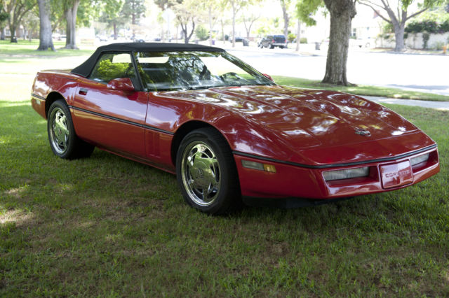 1988 Red Chevrolet Corvette Convertible