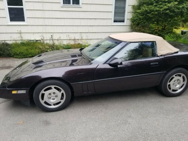 1988 Burgundy Chevrolet Corvette Convertible