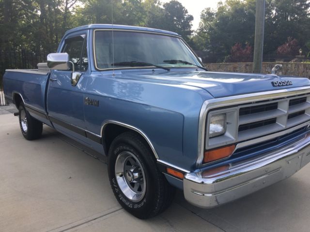 1988 Blue Dodge Ram 1500 Standard Cab Pickup