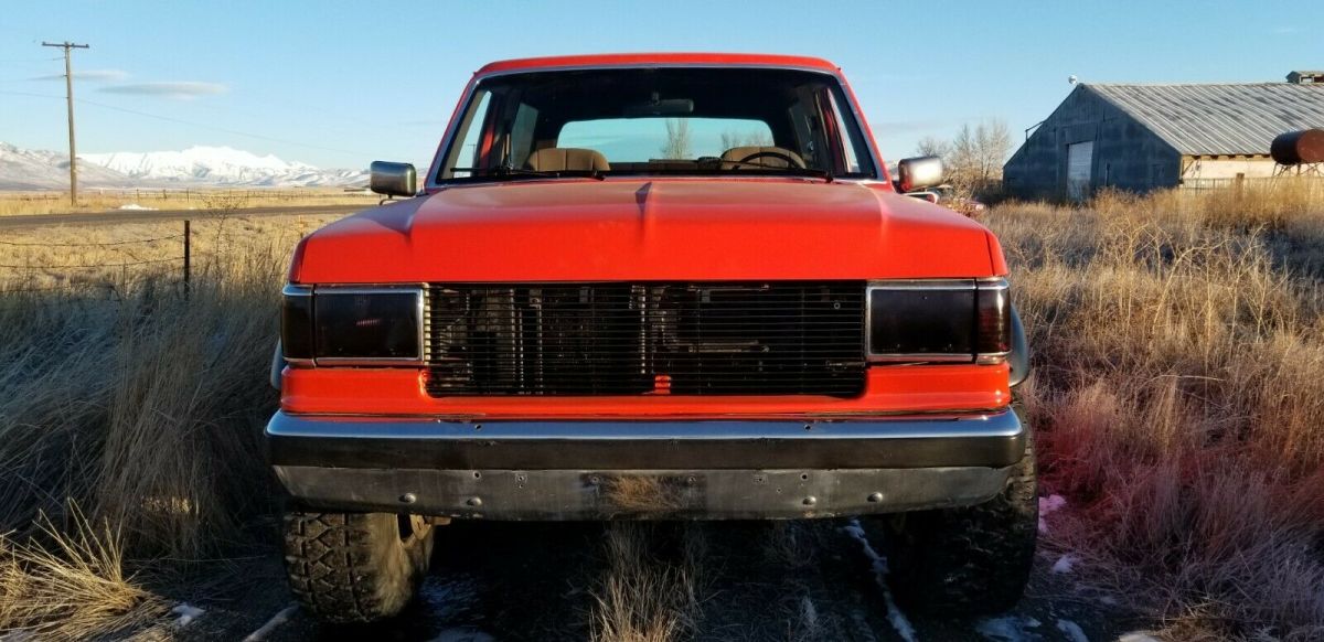1988 Orange Ford Bronco SUV