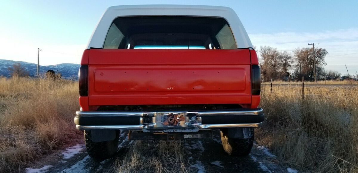 1988 Orange Ford Bronco SUV