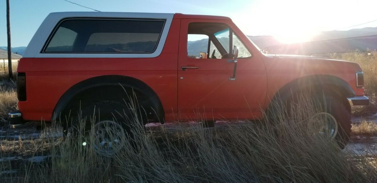 1988 Orange Ford Bronco SUV