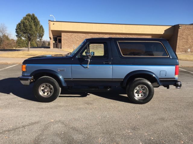 1988 Blue Ford Bronco SUV