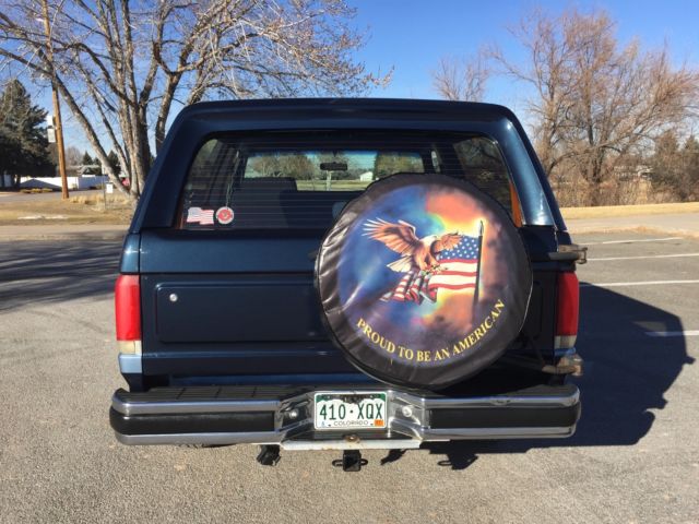 1988 Blue Ford Bronco SUV