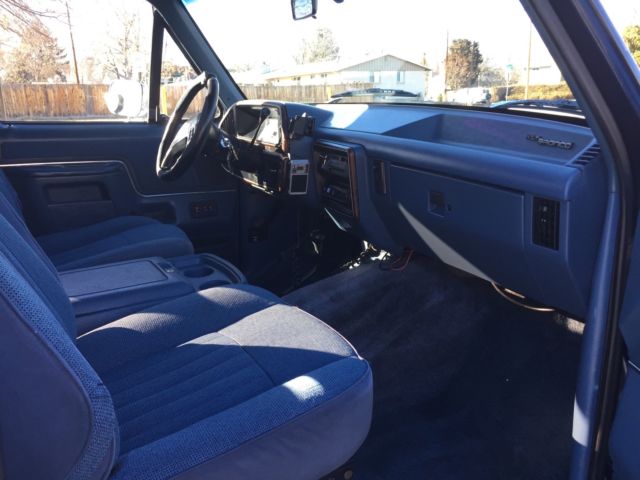 1988 Blue Ford Bronco SUV