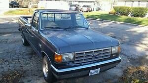 1988 Blue Ford F-150 Standard Cab Pickup