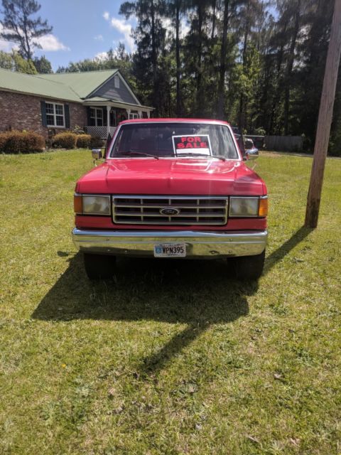 1988 Red Ford F-150 Standard Cab Pickup