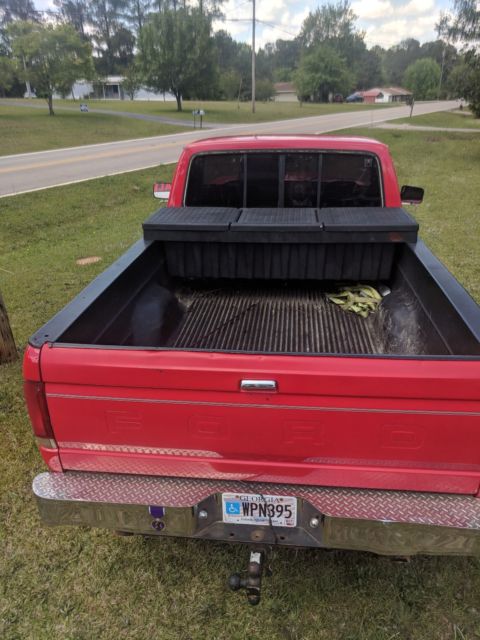 1988 Red Ford F-150 Standard Cab Pickup