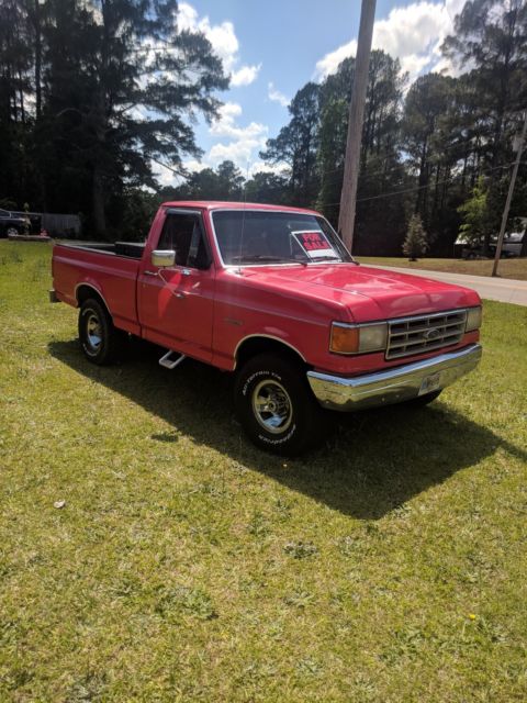 1988 Red Ford F-150 Standard Cab Pickup