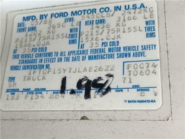 1988 White Ford F-150 Truck