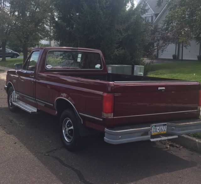 1988 Burgundy Ford F-150 Standard Cab Pickup