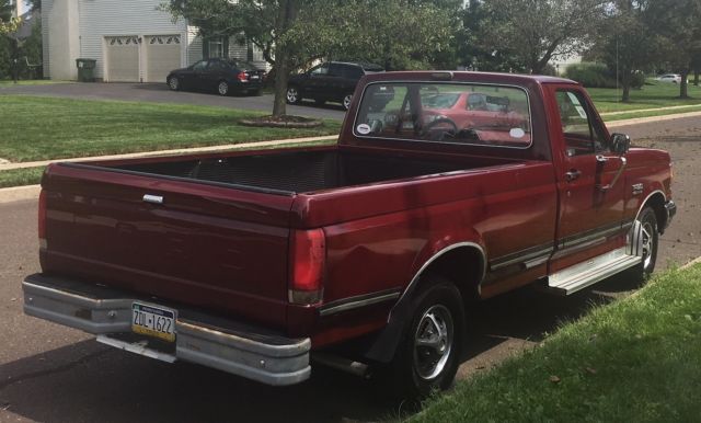1988 Burgundy Ford F-150 Standard Cab Pickup