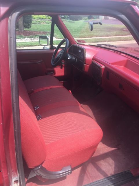 1988 Burgundy Ford F-150 Standard Cab Pickup
