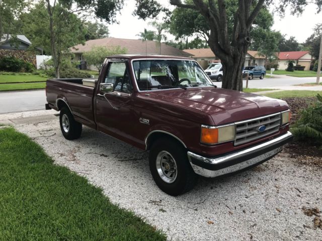 1988 Red Ford F-150 Standard Cab Pickup