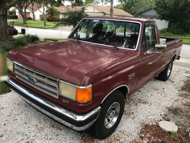 1988 Red Ford F-150 Standard Cab Pickup