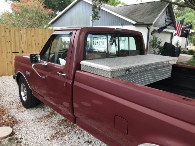 1988 Red Ford F-150 Standard Cab Pickup