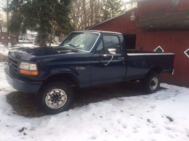 1988 Blue Ford F-250 Standard Cab Pickup