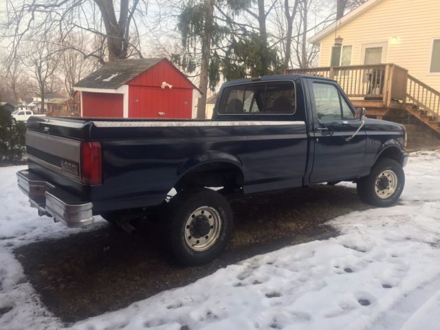 1988 Blue Ford F-250 Standard Cab Pickup