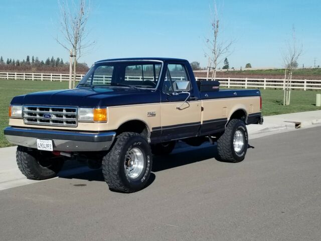 1988 BLUE/GREY Ford F-250 Standard Cab Pickup