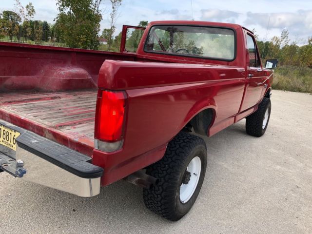1988 Red Ford F-350 Standard Cab Pickup