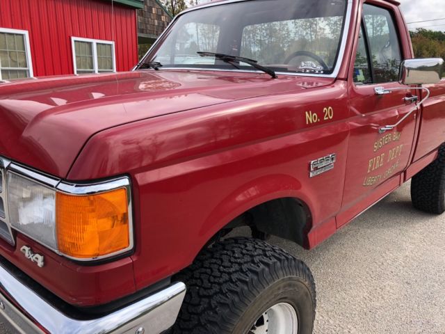 1988 Red Ford F-350 Standard Cab Pickup