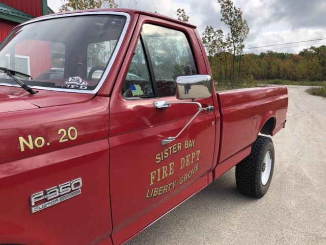 1988 Red Ford F-350 Standard Cab Pickup