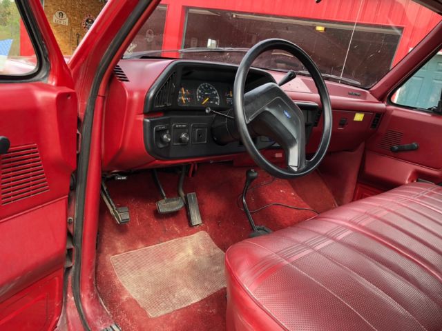 1988 Red Ford F-350 Standard Cab Pickup