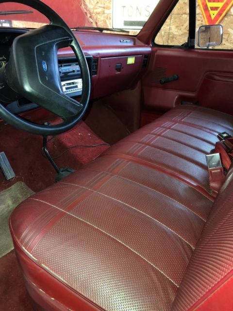 1988 Red Ford F-350 Standard Cab Pickup