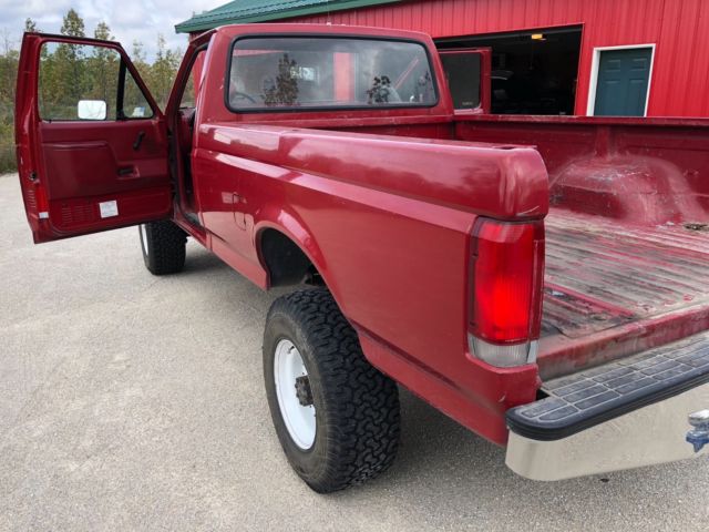 1988 Red Ford F-350 Standard Cab Pickup