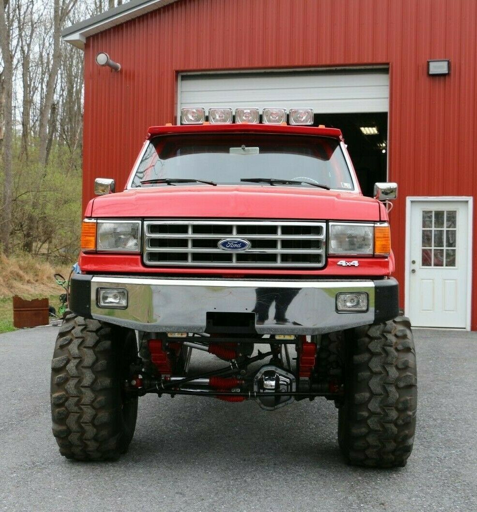 1988 Red Ford 1 Ton Pickup Standard Cab Pickup