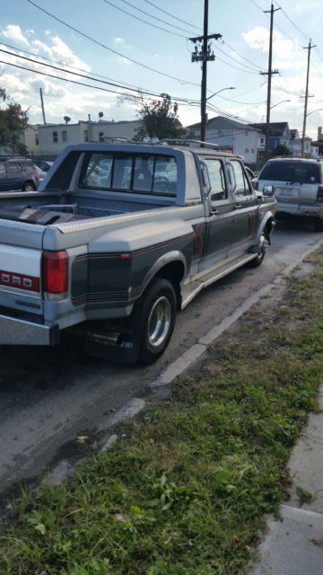 1988 Gray Ford F-350 Crew Cab Pickup