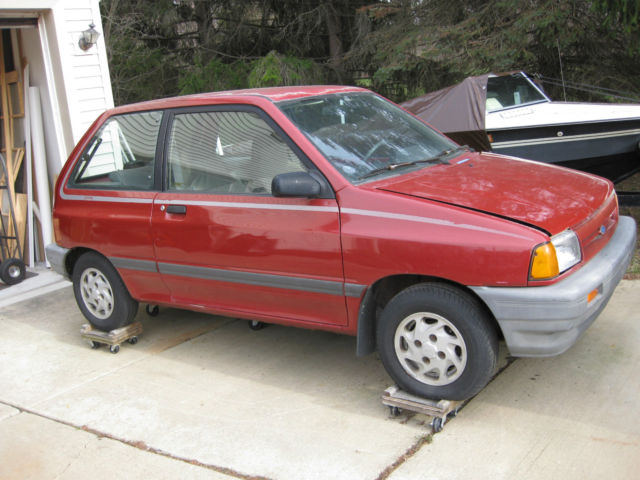 1988 Red Ford Festiva Hatchback