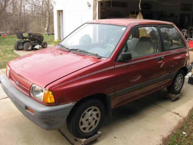 1988 Red Ford Festiva Hatchback