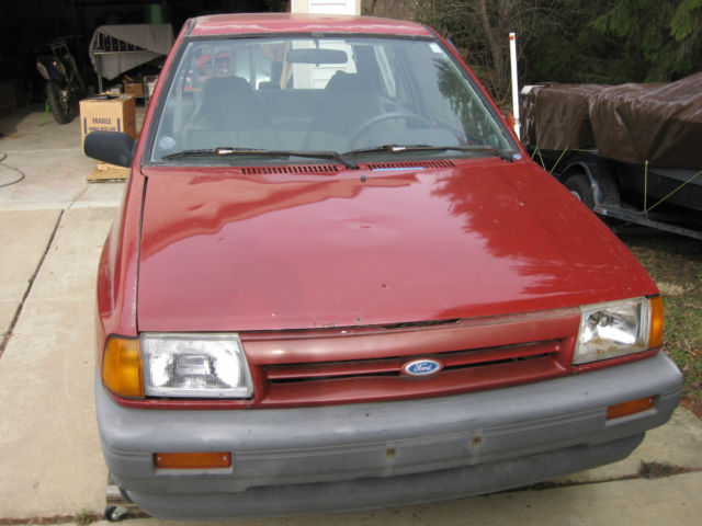 1988 Red Ford Festiva Hatchback