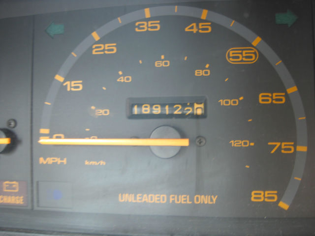 1988 Red Ford Festiva Hatchback