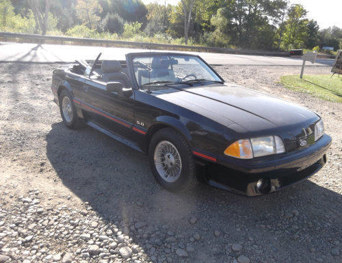 1988 Black Ford Mustang Convertible