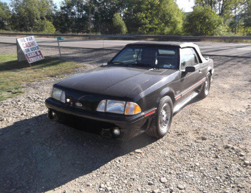 1988 Black Ford Mustang Convertible