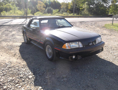 1988 Black Ford Mustang Convertible
