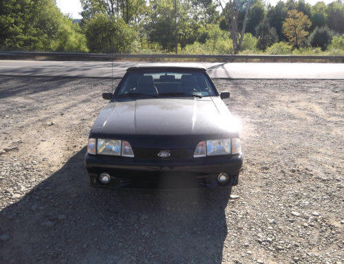 1988 Black Ford Mustang Convertible