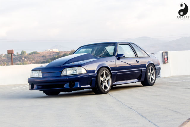 1988 Blue Ford Mustang Hatchback