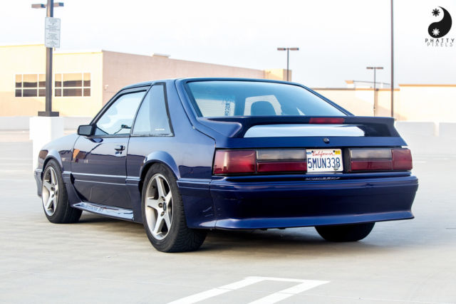 1988 Blue Ford Mustang Hatchback