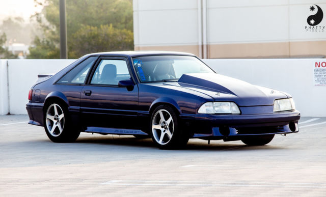 1988 Blue Ford Mustang Hatchback