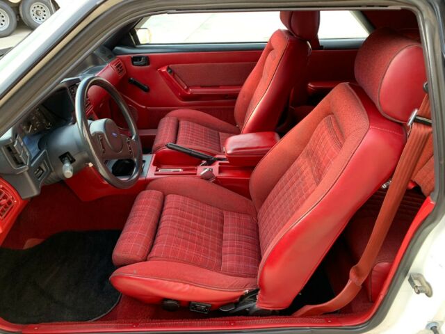 1988 White Ford Mustang Hatchback